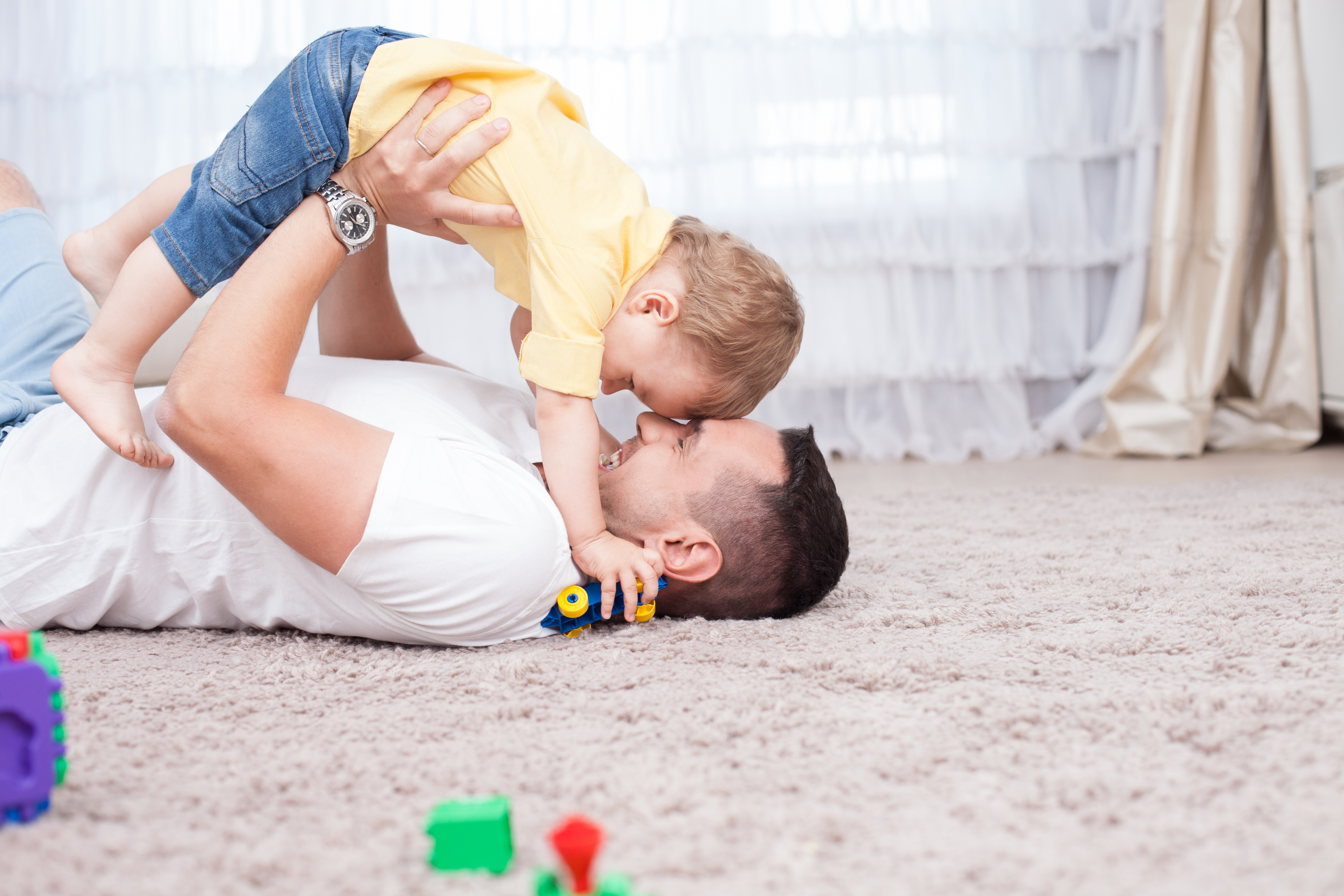 family on carpet